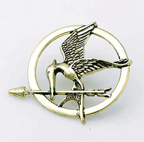 hcma Die Tribute von Panem Retro Gold und antike Bronze Spottdrossel Pin Modelegierung Brosche für Männer und Frauen