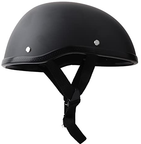 AYNEFY Motorradhelm, exquisiter Motorrad-Halbgesichtshelm, Halbschädel-Motorradhelm, FRP-Motorrad-Powersport-Helme, Mattschwarz