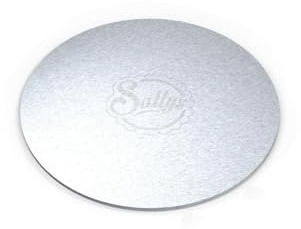 Sallys Cake Boards Silber 4 mm Stärke Aus stabilem leichten Karton mit lebensmittelecher Aluminiumbeschichtung - Kuchenunterlage, Tortenunterlage, Tortenplatten, Cakeboard (Ø 25 cm)