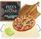 Pizzastein für Backofen - Pizzastein für Grill mit Griffen, Pizzaschieber und Teigschneider - 38,1 cm x 30,5 cm Grillstein - Backstein für Brot - Brotstein