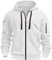 MEDUOLA Herren Kapuzenstrickjacke Sportjacke Jogging Hoodie Jungen & Männer Sweatshirt Reißverschluss Tasche Multifunktionale Strickjacke Hoodie XXL,A12 Weiß