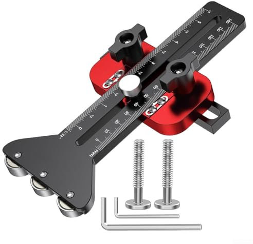 Zilimontt Extended Thin Rip Tablesaw Jig Guide, Table Saw Cutt-ing Limit Fence, T Track Adjustable Positioning Fixing Tool, for Table Saw Router Table Band Saw