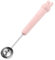 Round Melon Scoop, Double Sided Stainless Steel Round Scoop with Pp Handle, Multifunctional Melon Baller, Easy to Use and Clean, Cute Shape, for Fruit, Ice Cream（Pink）