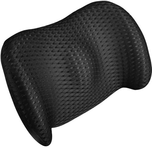 Moorstdel Lumbar Cushion, Memory Foam Lumbar Cushion, Car Back Cushion, Ergonomic Back Cushion, Back Cushion for Bed, Chair/Car Seat/Office Chair (Black Mesh)