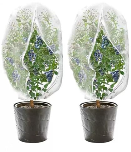 Fruit Tree Netting Bag, 195 x 200cm Garden Bird Fine Mesh Cover with Zipper, Reusable Outdoor Plant Protection Netting for Blueberry Bush Flower Vegetable Cherry