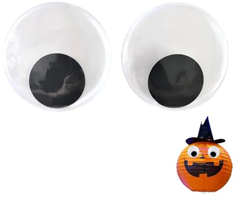 Generico Occhi Grandi Autoadesivi,1 Coppia Occhi Finti Giganti Mobili - Materiale per Fai da Te Halloween Decorazioni Casa Festa Scrivania Camera Scuola