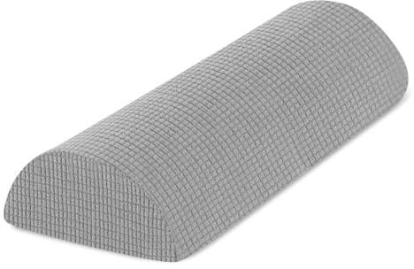 DUJUIKE Cuscino a Mezzaluna Con Cinghie, Cuscino Per Gambe,Cuscino lombare e ginocchia, Gambe e Schiena Per Alleviare Il Dolore, La Federa è Lavabile in Lavatrice, 60 X 25 X 10 cm (Grigio Chiaro)