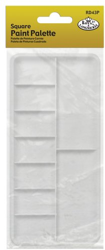 Royal & Langnickel Essentials 9 Well Rectangular Paint Palette. R2000156, White