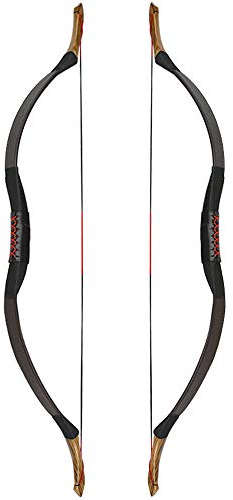 ZSHJG Traditioneller Langbogen Handgefertigt Recurvebogen Jagd Bogen 25-55lbs Bogenschießen Reiterbogen Sportbogen Erwachsene Holzbogen für Outdoor Wettkampf Trainingsspiel (Typ 4, 30lbs)