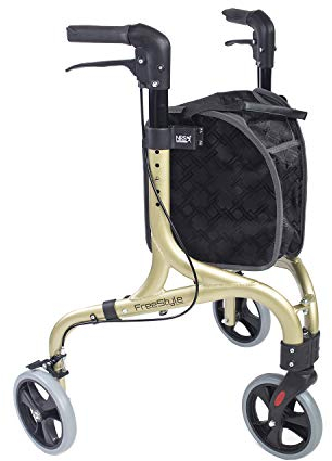 NRS Healthcare NRS Freestyle 3-Rad-Rollator, Champagnergold, 5 kg