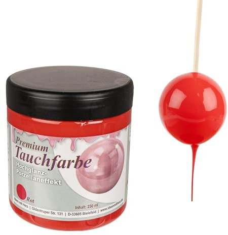 ideen mit herz Premium-Colore per immersioni con effetto di porcellana lucida | 250 ml (rosso)