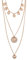 PILGRIM Arden 3-in-1 Crystal Necklace Gold-Plated Rose Gold Plated or Silver-Plated with Crystal, Gold Zinc Brass, No Gemstone