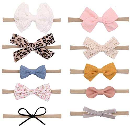 Yueshop 10PCS Baby Girls Headbands Different Style Bowknot Newborn Headband