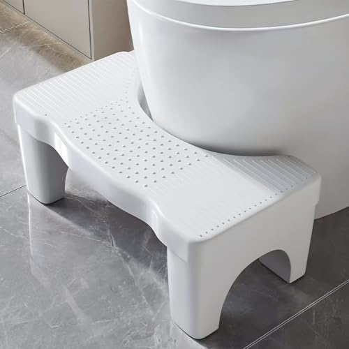 Tabouret de toilette recommandé avec hauteur parfaite | Lutte contre les hémorroïdes, la constipation, les ballonnements, le syndrome du côlon irritable, les ballonnements