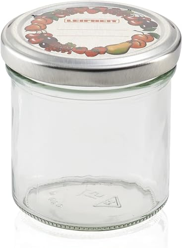 MCH Tarros de cristal para conservas (6 unidades, 167 ml, aptos para lavavajillas, con tapa de rosca)