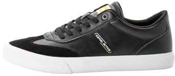 camel active Herren Sneaker aus echtem Leder Schwarz, menswear-42