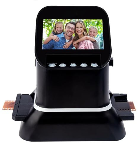 PLABNK Scanner de Film 135, Scanner de Photos négatives de Diapositives de 22 mégapixels, convertisseur de Film de 35mm 135 126KPK, écran LCD de 4.3 Pouces, 7 Langues internationales