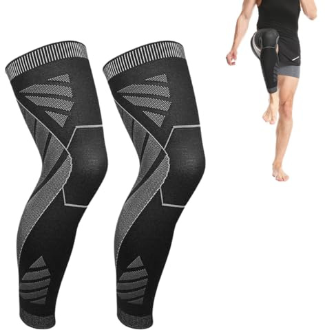 Flytex Manchons de compression pour jambe complète, manchons de compression pour genou et jambe, manchons de genou pour soulagement de la douleur, manchons de compression pour genou et jambe de sport