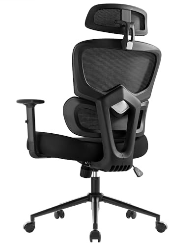 IWMH Office Chair Big and Tall Desk Chairs 500LBS Ergonomic Computer Chair for Heavy People Breathable Mesh RecliningChair with Dynamic Lumbar Support Executive Swivel Chairs Heavy Duty Metal Base