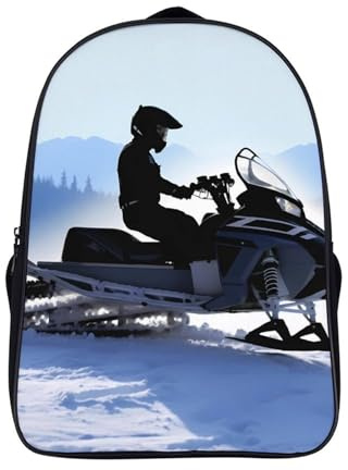 VFMKT 40 cm ryggsäck snöskoter laptop-ryggsäck lätt heltäckande tryck resväska vardaglig dagväska för kvinnor män, stil, Stil, 40x28x16cm