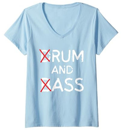 Femme Funny Drum And Bass| Rum And Ass Lovers T-Shirt avec Col en V