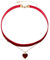 WUNZILO 1 pcs Rot Choker Halskette Samt Choker Dirndl Kette Klassische Geschichtete Rot Herz Choker Necklace Halsketten für Teenager Mädchen Trachtenschmuck Damen