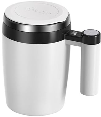 Tazza da caffè auto-mescolante, ricaricabile, elettrica, magnetica, 380 ml, con miscelatore, per caffè, cioccolata calda