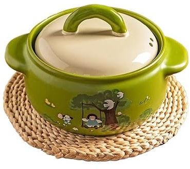 Casseruola Casseruola Domestica Combustione a secco ad alta temperatura senza crepe Pentola for zuppa Pentola in ceramica Fornello a gas Pentola speciale for casseruola Per Brasare, Stufare(2.5L)