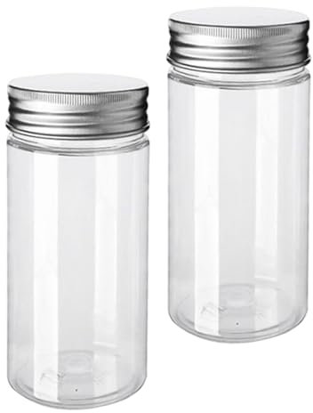 LeeQinersw 2X Vasi di Stoccaggio Vuoti 500 Ml di Barattolo Largo per Mestieri Fai -da -Te
