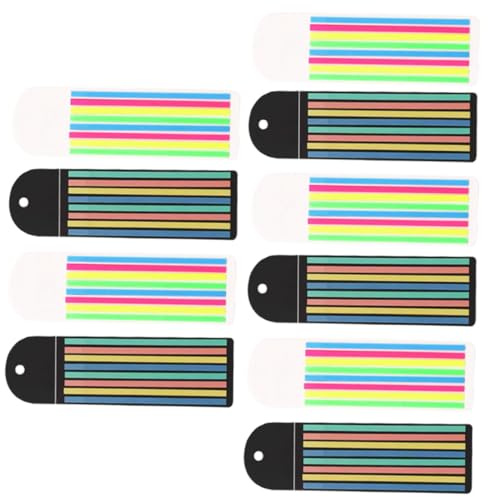 NOLITOY 10 hojas Tiras Transparentes Fluorescentes para Lectura Etiquetas Adhesivas Delgadas Marcadores Portátiles para Principiantes Ayuda Concentración y Seguimiento Visual