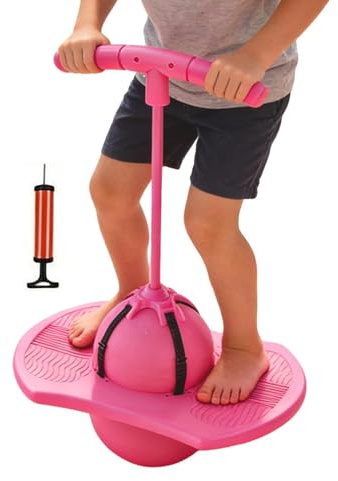 Fruusv Pelota Saltarina para Niños | con Asa Antideslizante y Silenciosa,Pelota Rebotadora con Asa | para Casa Escuela Parque Jardín Viaje Deportes Ejercicio Cumpleaños