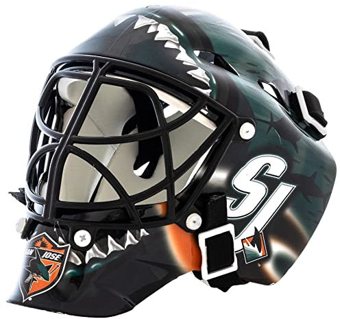 Franklin Sports Eishockey-Sammelartikel Torwart-Helm mini, Design: Logo Einer NHL-Mannschaft, Unisex, 7784F24, Schwarz