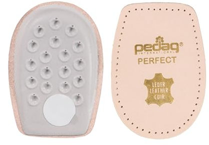 pedag Perfekt - das extra weiche Fersenkissen aus echtem Leder (L, Natur)