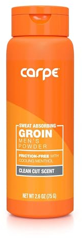 Carpe Schweißabsorbierendes Leistenpuder (für Männer) – entworfen für maximale Schweißabsorption, sauber und reibungsfrei, stoppt Scheuern