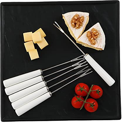 Holst Porzellan SDS 003 Lot de 7 assiettes en porcelaine avec 6 pièces Noir