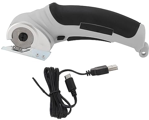 Cortadora de Tijera Eléctrica Inalámbrica con Batería de Litio Recargable y 2 Cuchillas de Corte. Adecuado para Telas, Alfombras, Cuero y más. Trabajo Fuerte, Robusto y Suave con