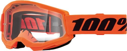 100-Percent Strata 2 Junior Goggles OSFM Neon Orange/Clear Lens