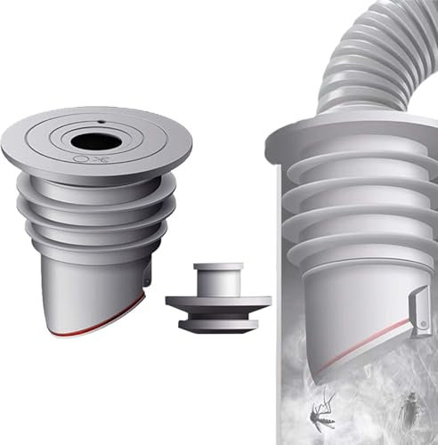 45-50mm Desodorante de Sello de Tubería de Drenaje WISIRENT, Gris Sello de Tubería de Drenaje de Lavadora, Tapón de Sellado de Desodorante Tubo de Drenaje Anillo de Sellado Desodorante para Lavadora