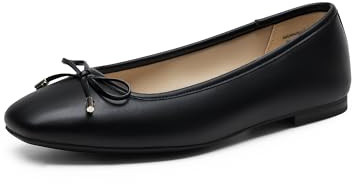 DREAM PAIRS Bailarinas Mujer Zapatos Planos de Ballet para Mujer Comodas con Plantilla Acolchada,Size 40,Negro,DWUMFA2517