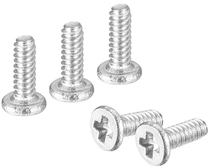 QUARKZMAN M1-0.25 x 3mm 20Pcs Tête Plate Ronde Vis 304 Acier Inoxydable Phillips Entraînement Vis Machine Fixation Pour Connexion Meuble