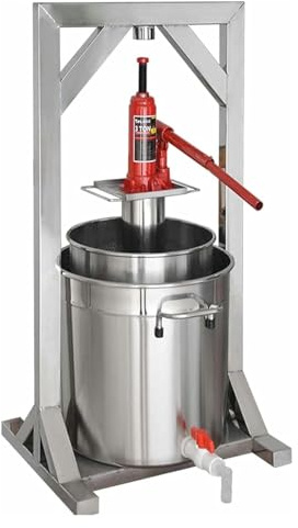 DXYOYONGOZ Torchietto, pressa per Miele, Pressa per Frutta, 12/22/36l Pressa for Vino di Frutta, Pressa Manuale for Uso Domestico, Pressa for Sidro in Acciaio Inossidabile con sistemaidraulico(12L)