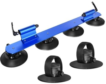 ATATKRT Portabicicletas de Techo con Ventosa for Coche, portabicicletas de aleación de Aluminio de liberación rápida for 1, 2 o 3 Bicicletas (máximo 2 Bicicletas)