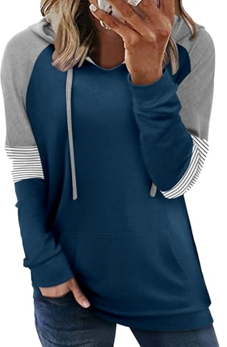KISSMODA Womens Oversized Hoodies Trendy Hooded Sweatshirts with Pocket | Drawstring Hooded Sweatshirts with Kangaroo Pocket, Fall Winter Lightweight Pullover for Leggings, Loose Fit Outfit S-3XL