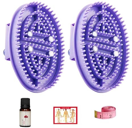 Lot de 2 brosses à pression Meridian, Brosse Méridienne De Massage Du Corps Entier, BrosseDe Massage Manuel Avec Poignée Non Glissée, Brossede MassageCorps pour le dos, les bras