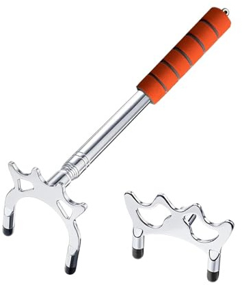 OSRGZRNGR Soporte de puente retráctil para taco de billar para práctica en casa, competición, 2 estantes, plateado, 33,6 cm-158 cm