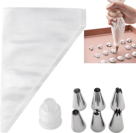 Piping Bags and Nozzle Set, 100 Pcs Disposable Pastry Bags, Cake Icing Decoration Tool Kit
