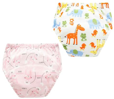 Pantalones de Entrenamiento Algodón 2 Piezas para Bebés Talla M