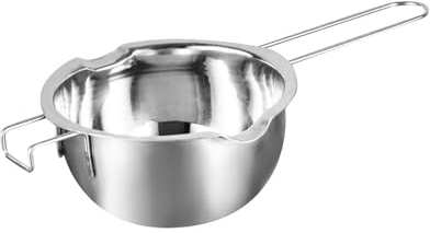Bvdfgk Olla de Acero Inoxidable para Hervir, con 2 Boquillas, para Derretir Queso, O para Baño María. Ideal para Fiestas Al Aire Libre, 600ML