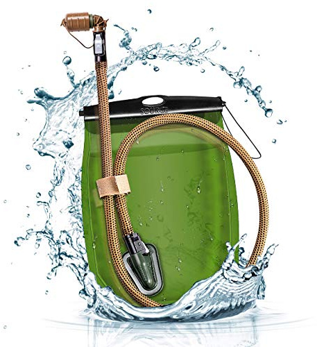 Source Tactical Kangaroo 1L Collapsible Widepac Hydration Bladder - High-Flow Push-Pull Storm Drinking Valve - Leakproof Widepac Closure - Zero Taste and Virtually Self-Cleaning - 34oz