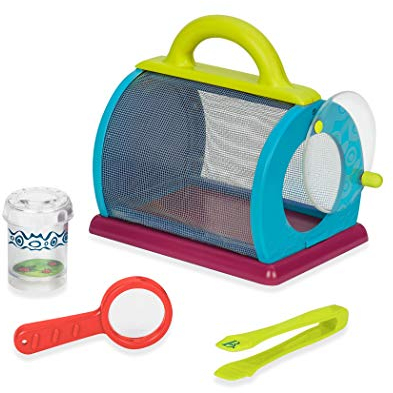 B. Toys toys Lupendose mit Insektenfänger, Lupe und große Pinzette – Forscher Set Outdoor, Spielzeug für Draußen, Garten, Wald – ab 3 Jahren (4 Teile), BX1524Z